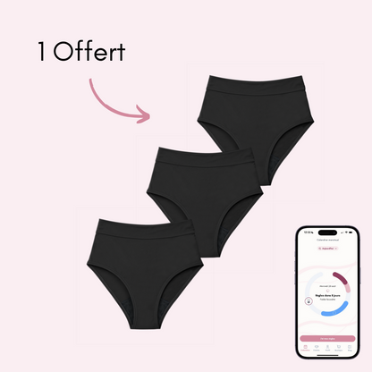 Maillot de bain menstruel taille haute Eléonore