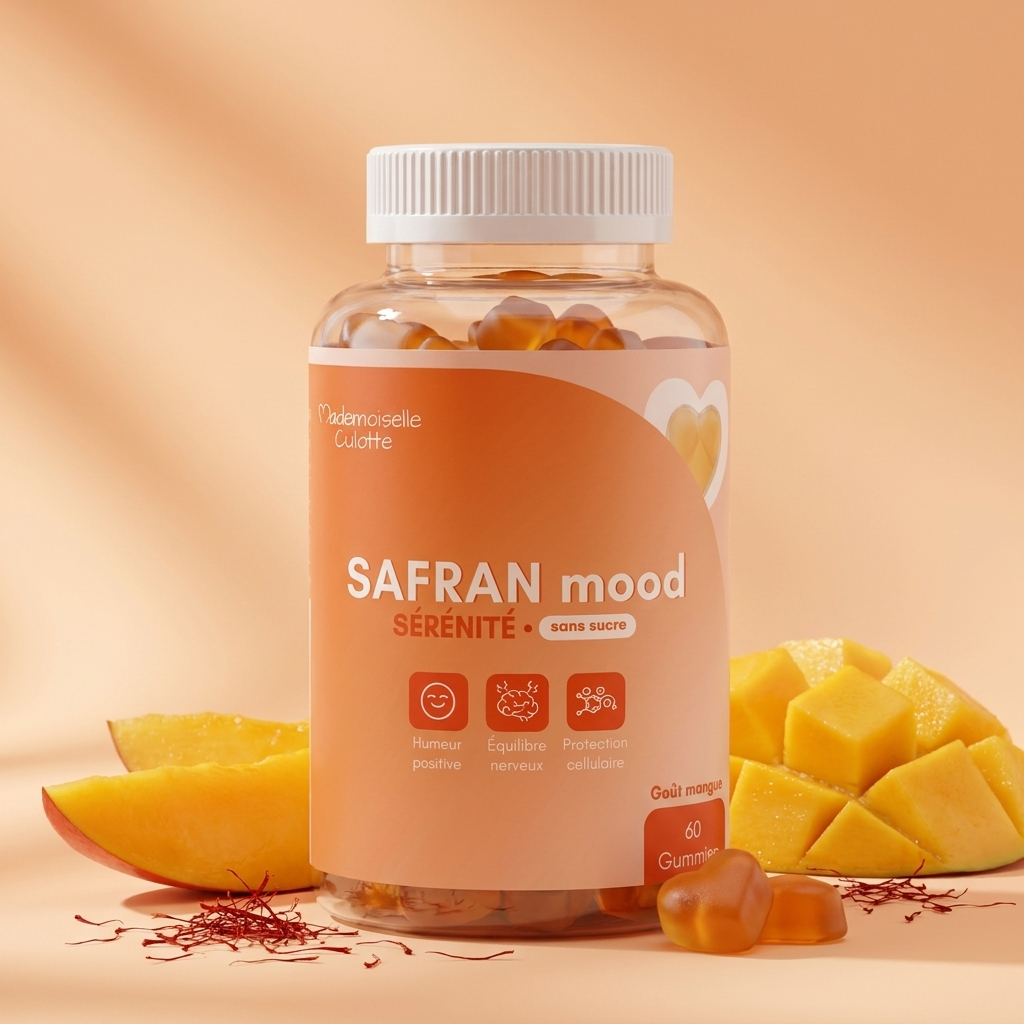 Safran Mood — pot de gummies sérénité goût mangue