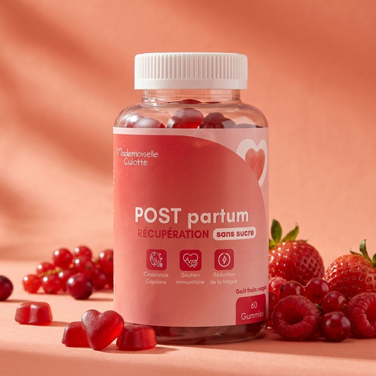 Post Partum — pot de gummies récupération, goût fruits rouges