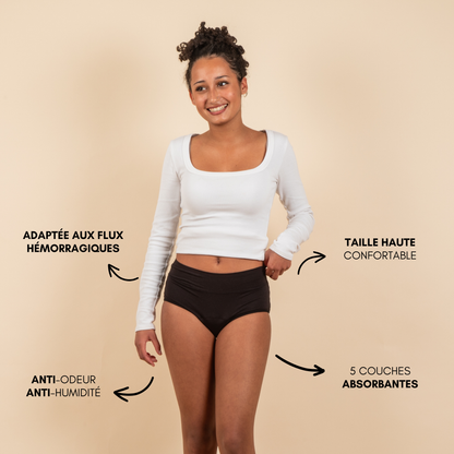 Culotte Menstruelle Ados Marie (Nouveauté) Adaptée aux flux hémorragiques