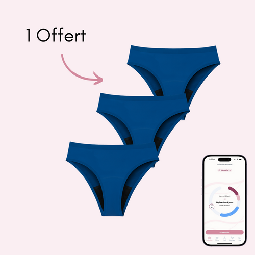Bleu 2 pièces + 1 OFFERTE